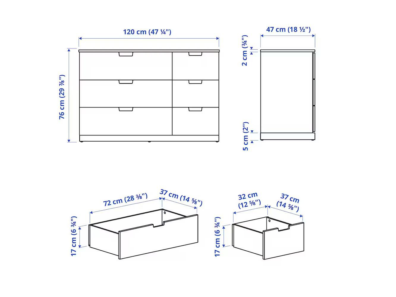 Комод Нордли 17 black ИКЕА (IKEA) изображение товара