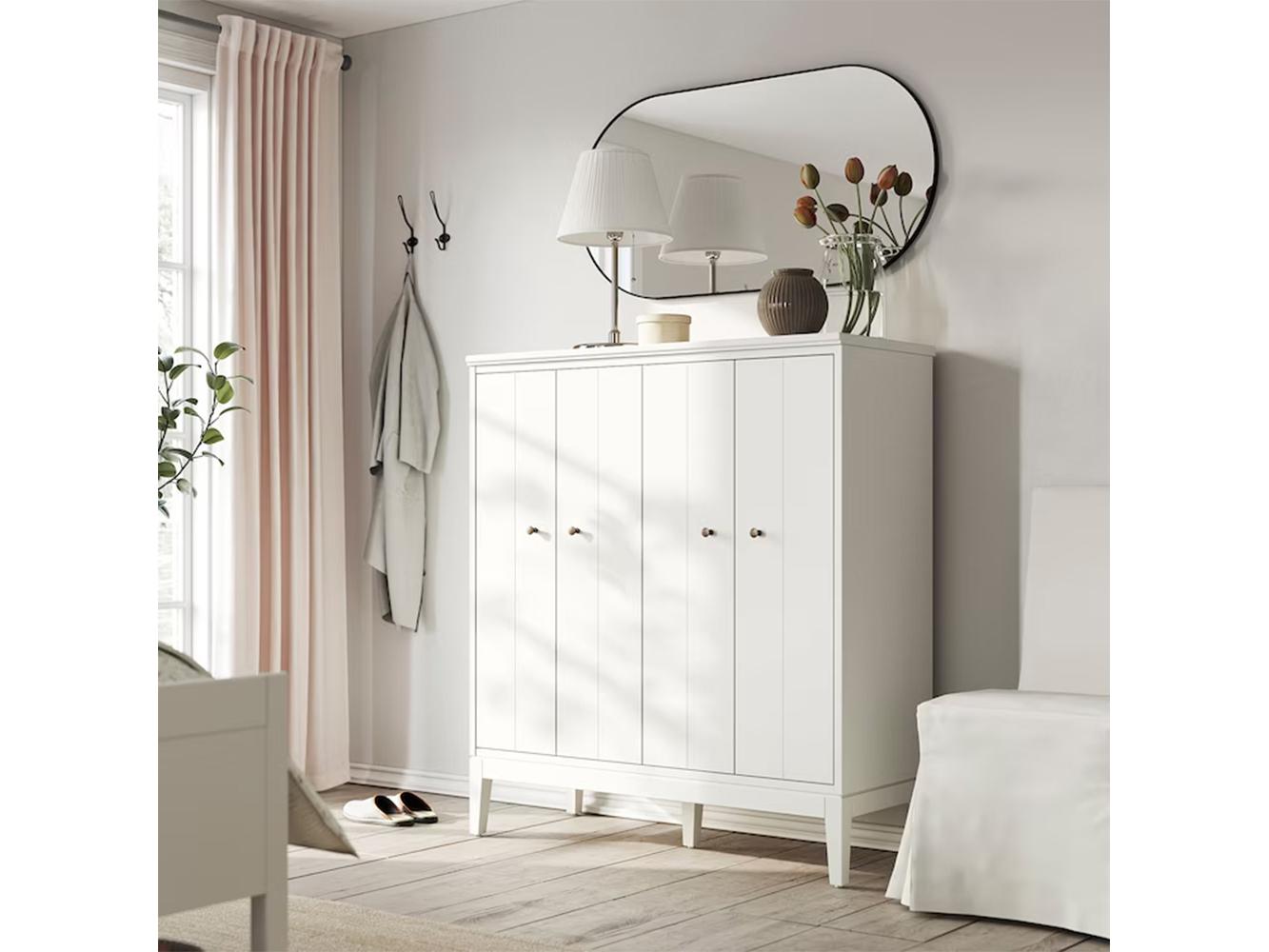 Распашной шкаф Иданас 16 white ИКЕА (IKEA) изображение товара